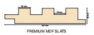 Grey Stone Linear Small Premium Mdf Louver Marble & 9.5x0.39 Ft - Pn 00082