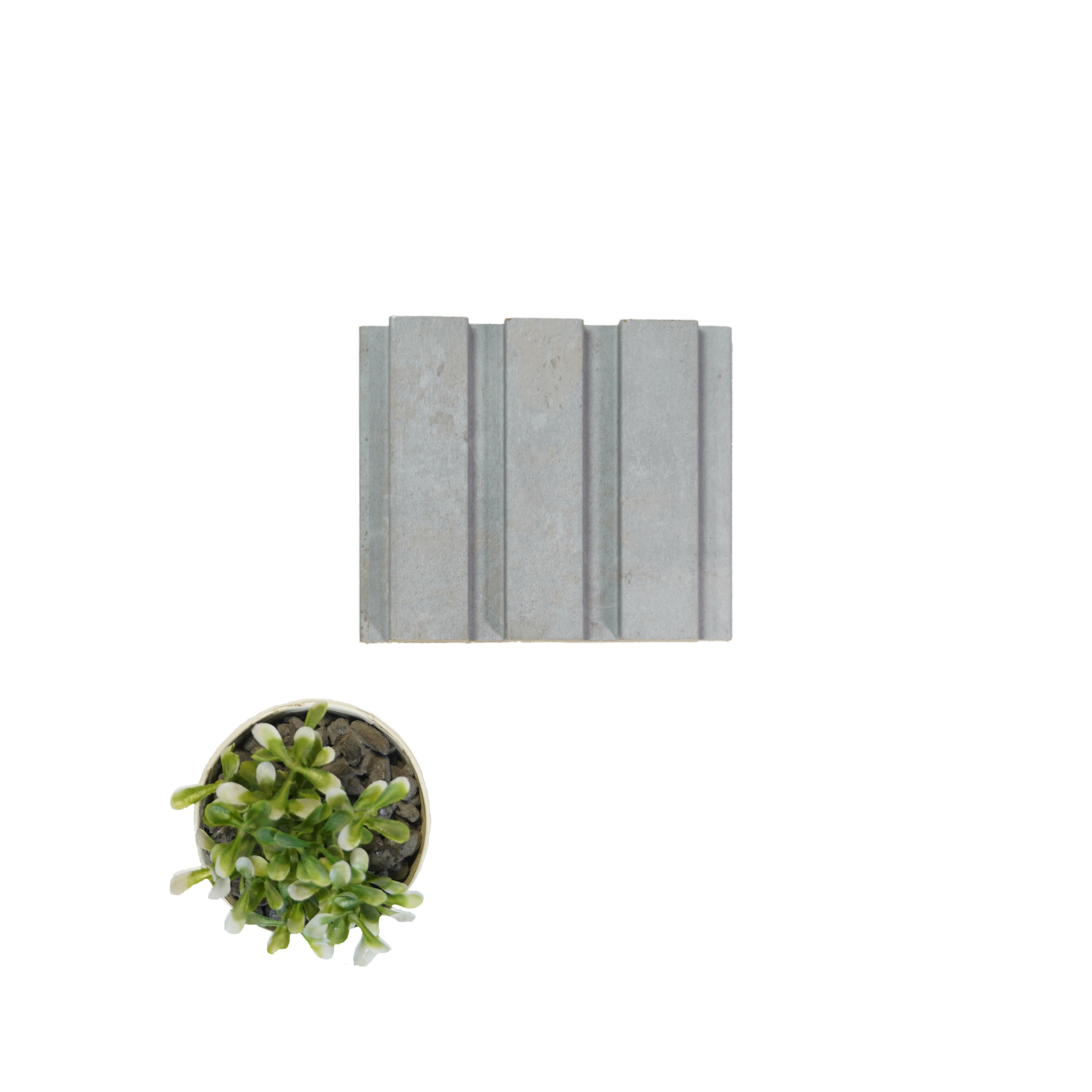 Grey Stone Linear Large Premium Mdf Louver Marble & 9.5x0.39 Ft - Pn 00083