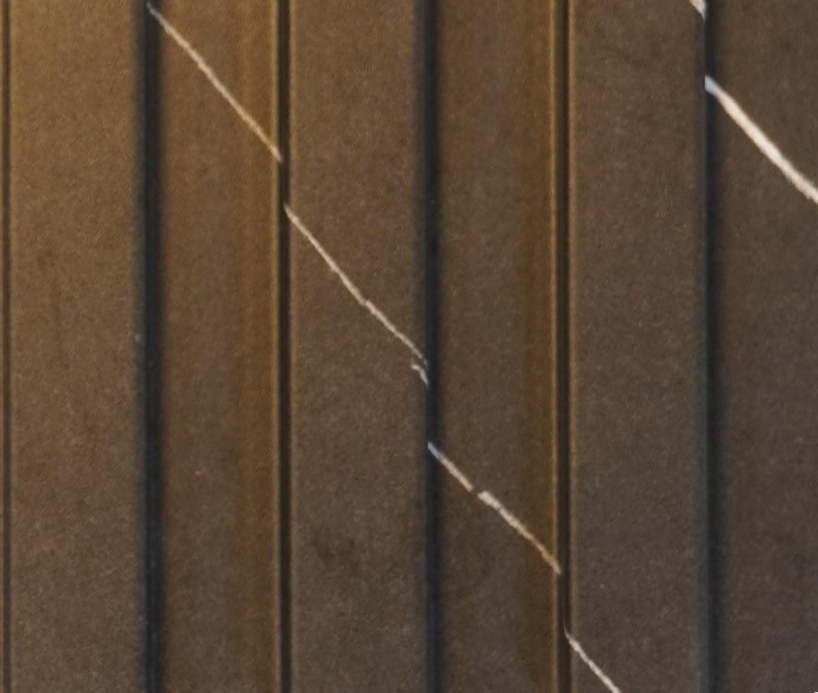 Black Marble Linear Small Mdf Louver & Stone 9x0.39 Ft - Pn 00088