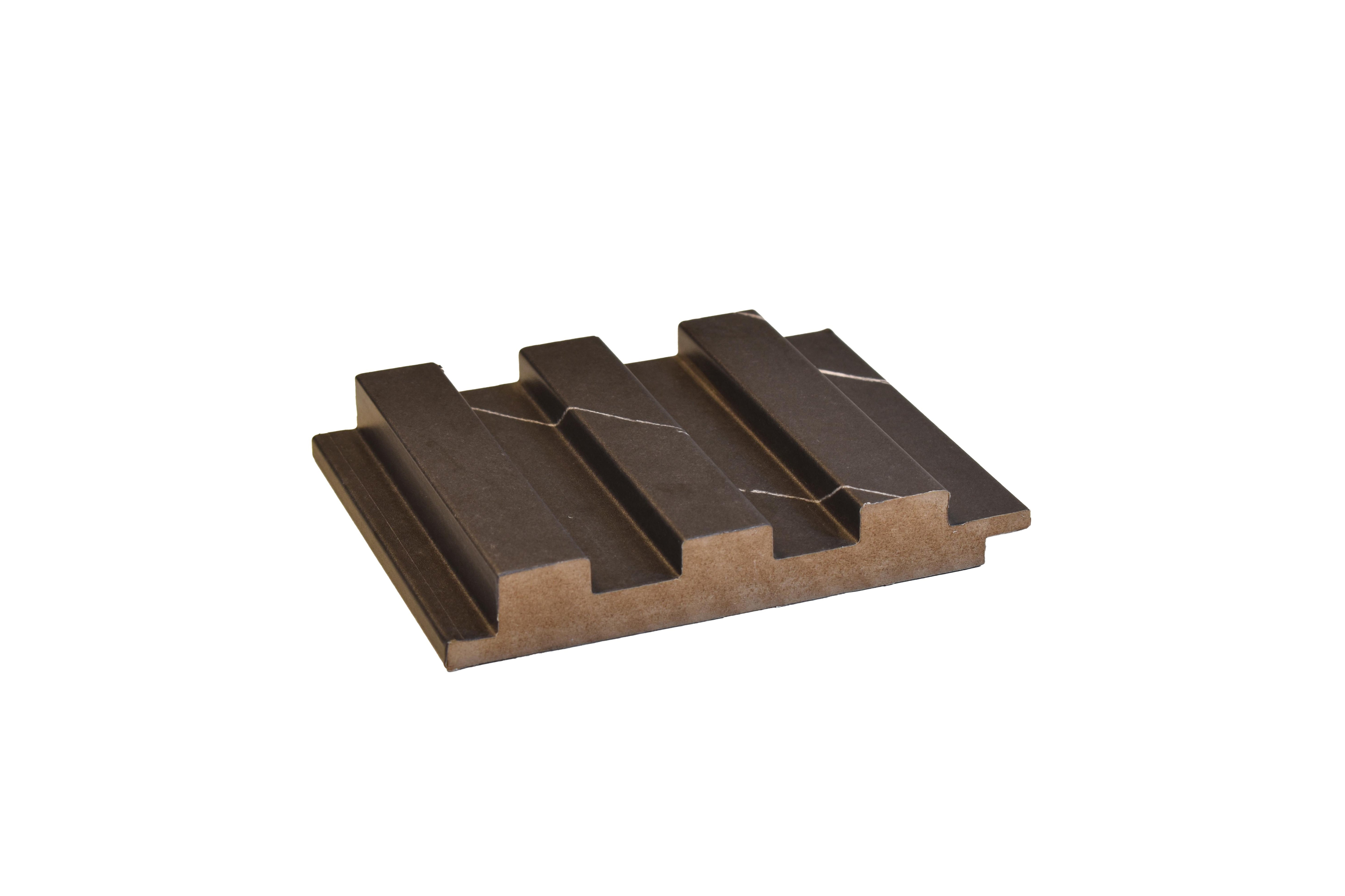 Black Marble Linear Small Mdf Louver & Stone 9x0.39 Ft - Pn 00088