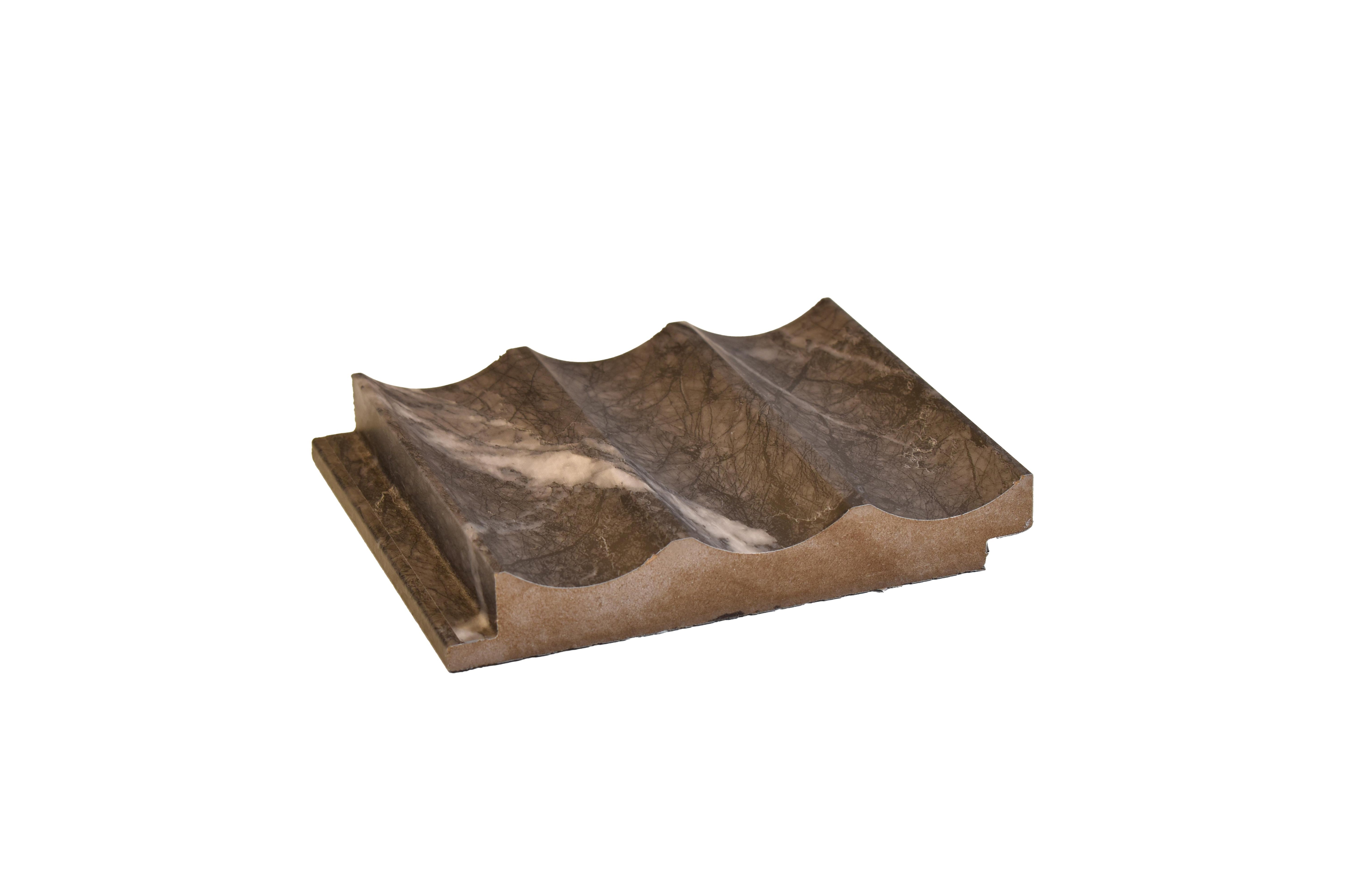 Black Marble Scoop Mdf Louver & Stone Matt 9x0.39 Ft - Pn 00091