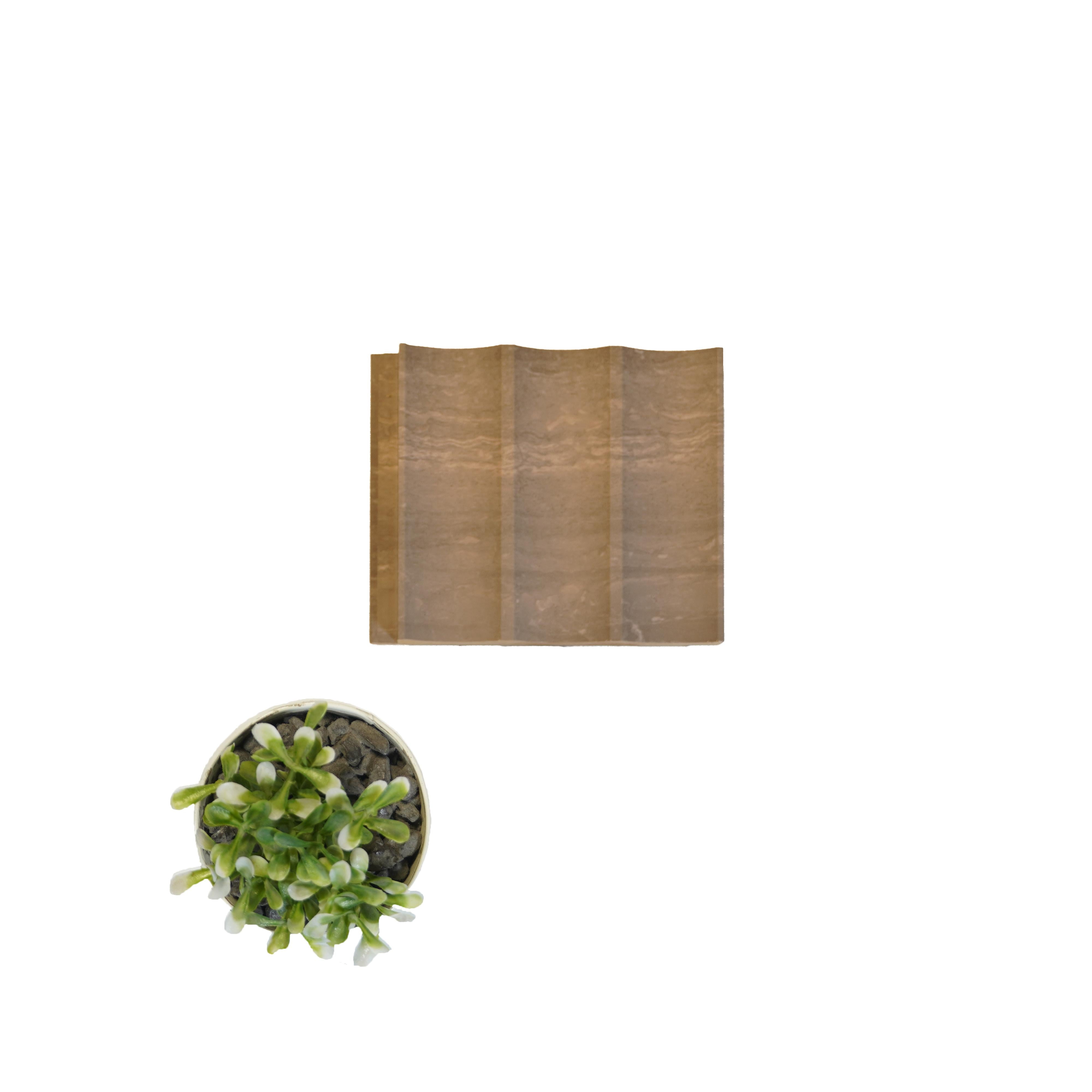 Grey Marble Scoop Mdf Louver & Stone 9x0.39 Ft - Pn 00092