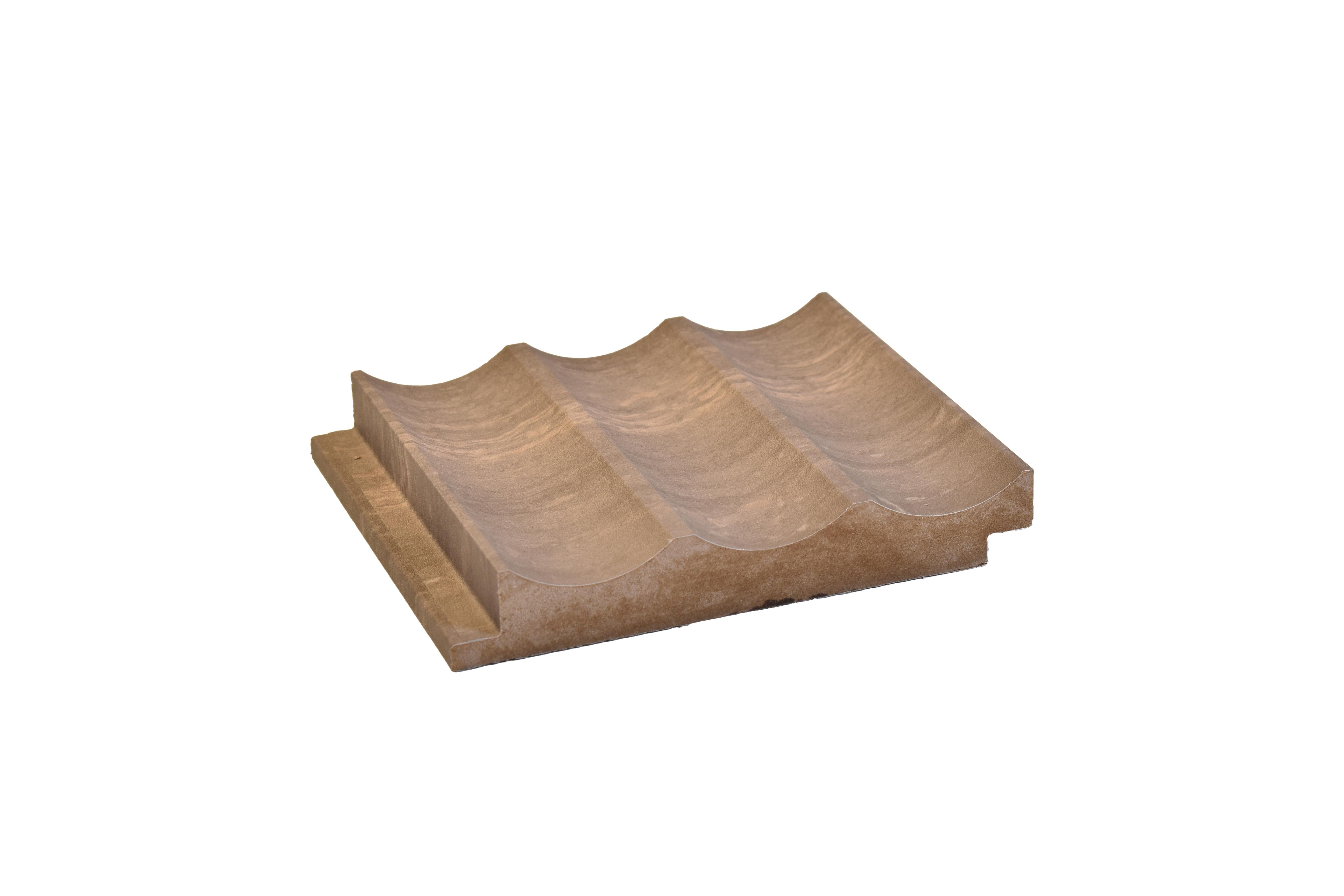 Grey Marble Scoop Mdf Louver & Stone 9x0.39 Ft - Pn 00092