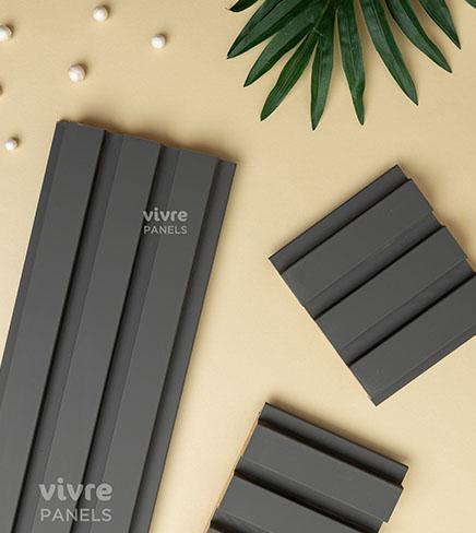 Grey Pastels Linear Medium Mdf Louver Plain Colors 9x0.39 Ft - Pn 00094
