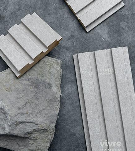 White Pastels Linear Medium Mdf Louver Plain Colors 9x0.39 Ft - Pn 00096