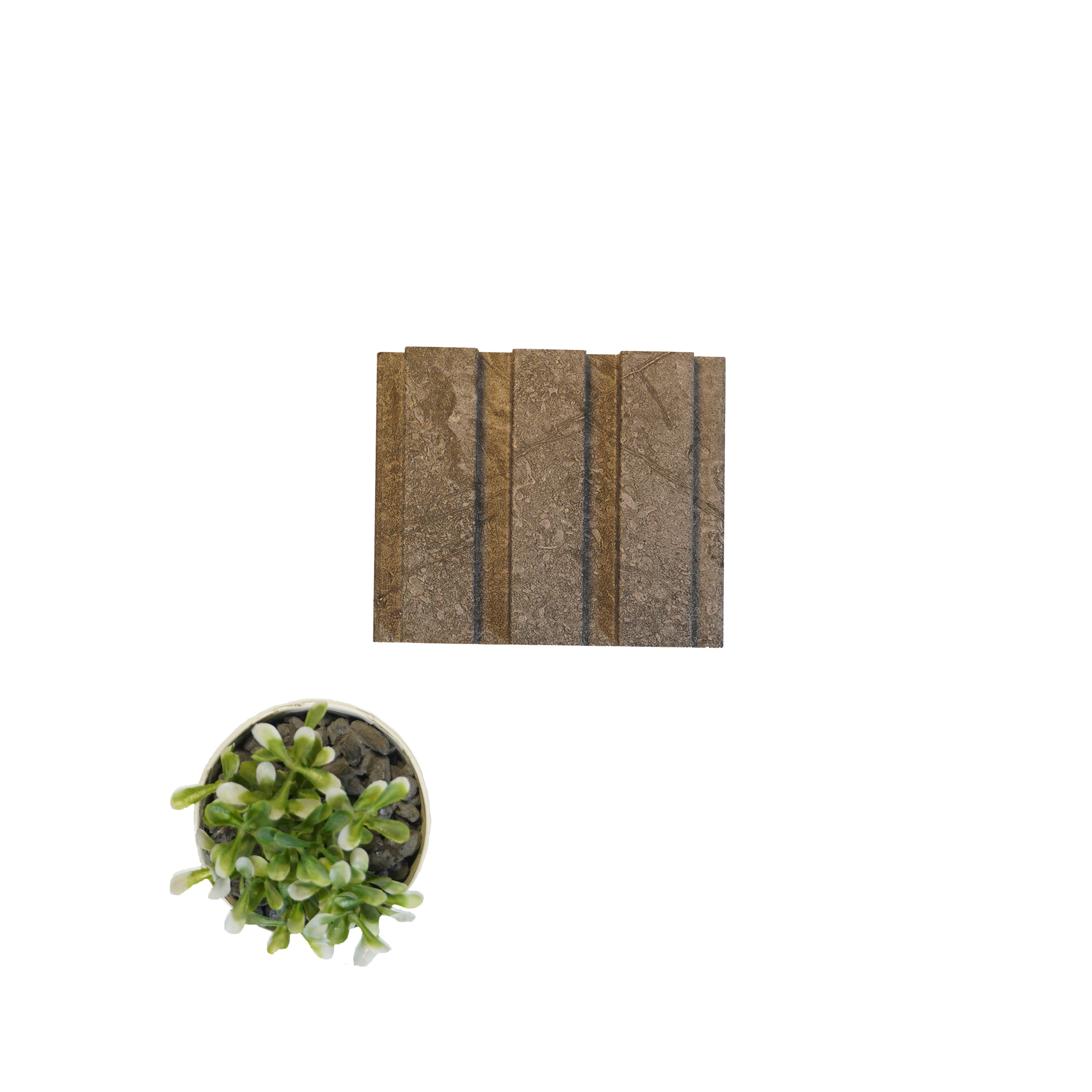 Black Marble Linear Medium Mdf Louver & Stone Matt 9x0.39 Ft - Pn 00097