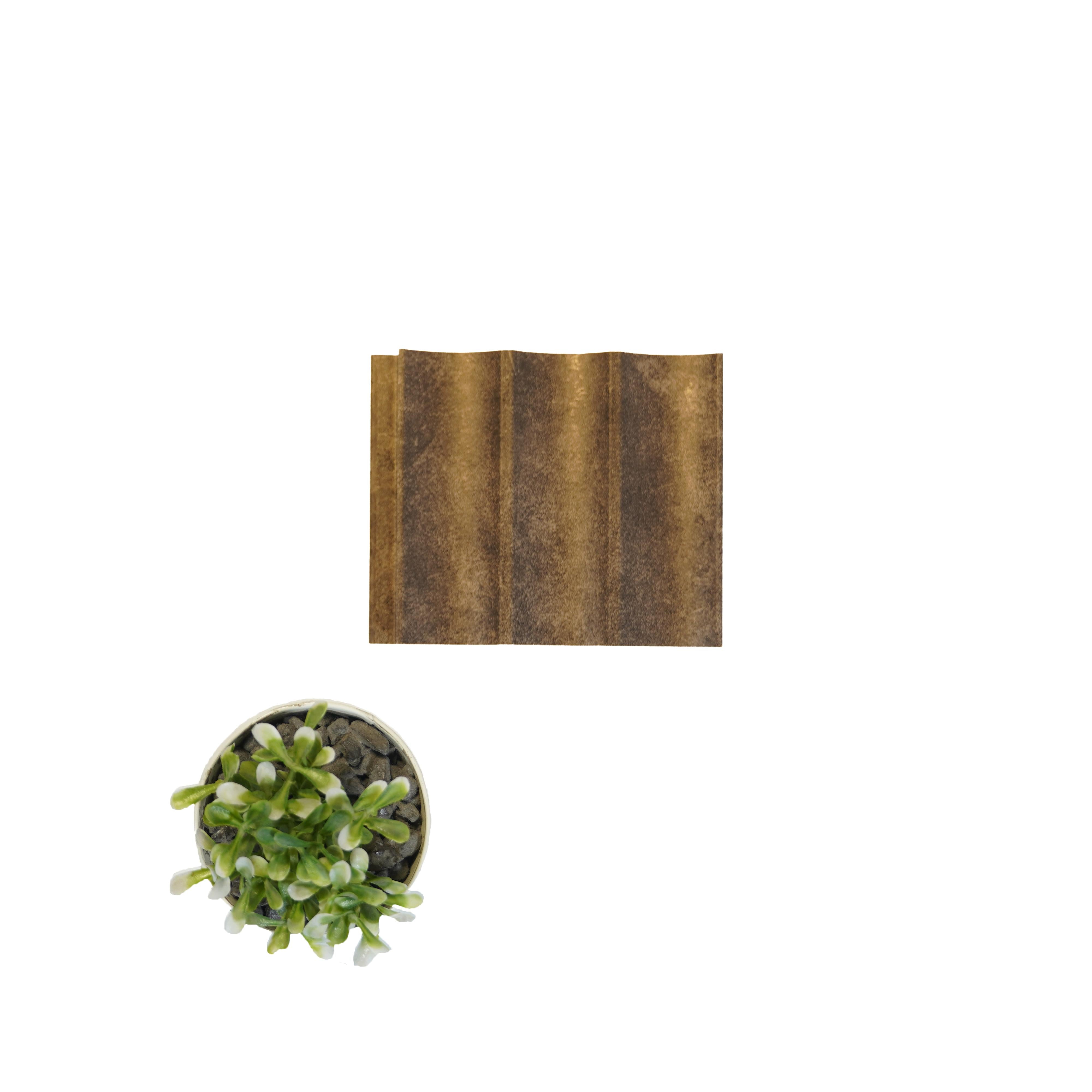 Grey Marble Scoop Mdf Louver & Stone 9x0.39 Ft - Pn 00098