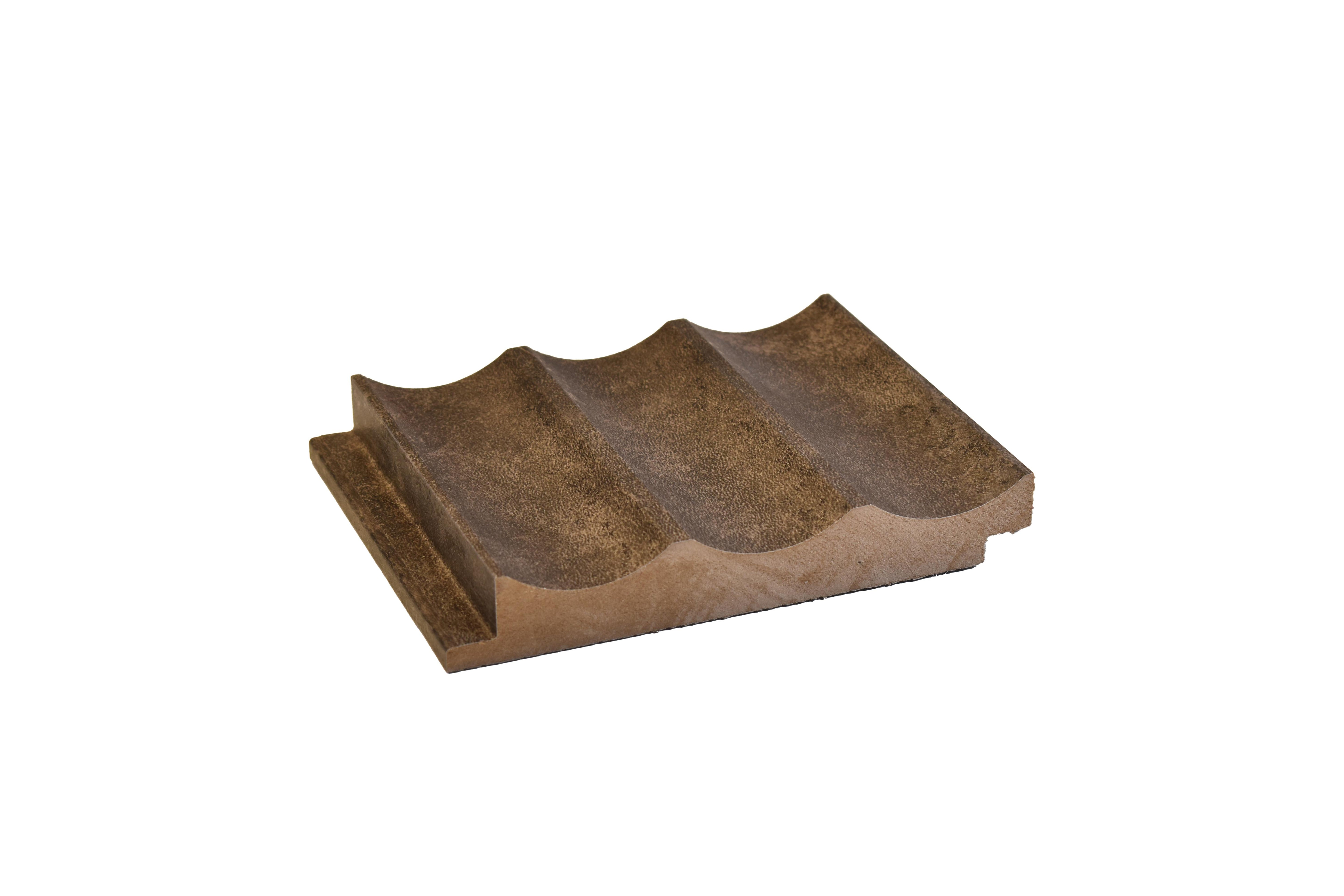 Grey Marble Scoop Mdf Louver & Stone 9x0.39 Ft - Pn 00098