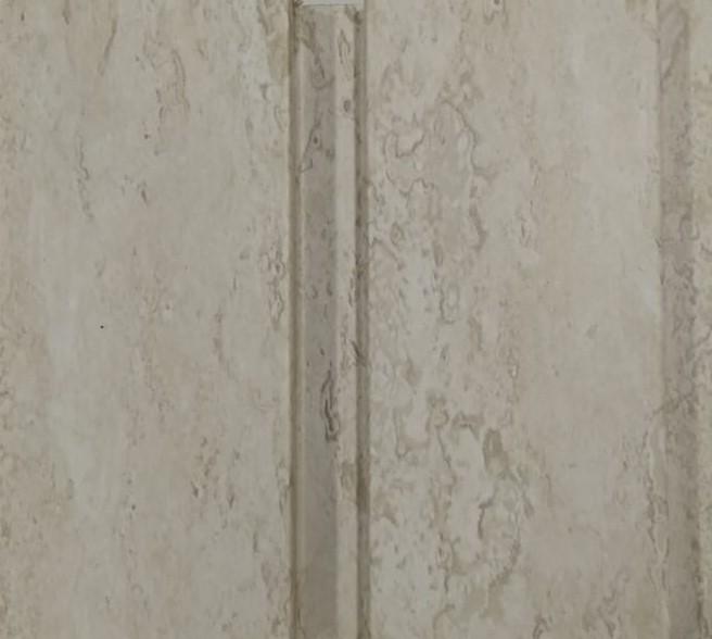 Beige Marble Linear Large Mdf Louver & Stone 9x0.39 Ft - Pn 00102