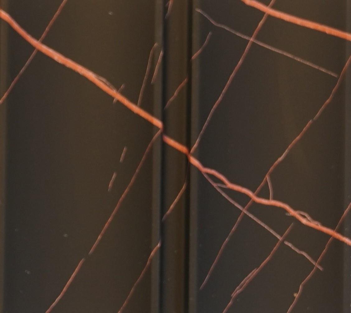 Black Marble Scoop Large Mdf Louver & Stone 9x0.39 Ft - Pn 00104