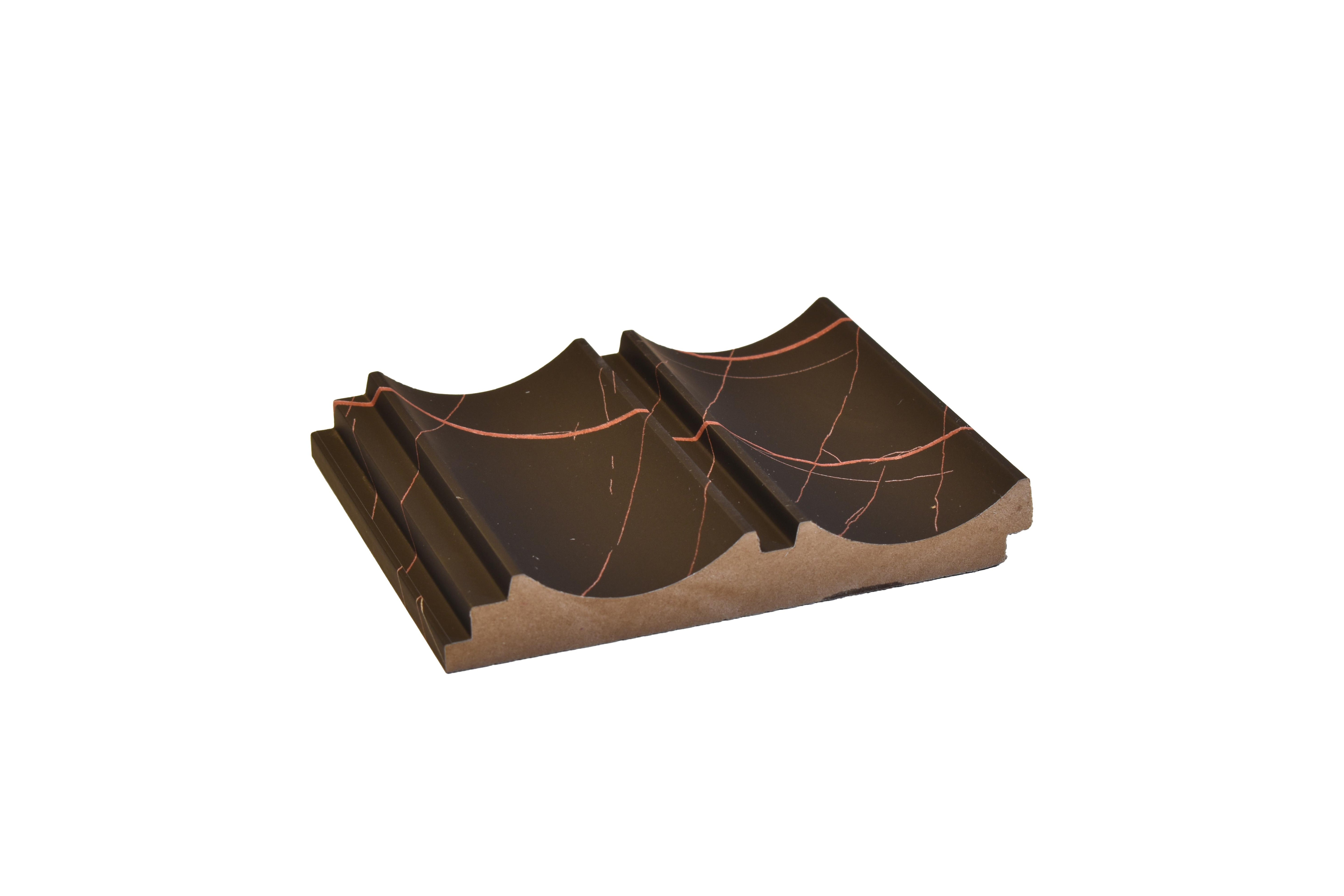 Black Marble Scoop Large Mdf Louver & Stone 9x0.39 Ft - Pn 00104