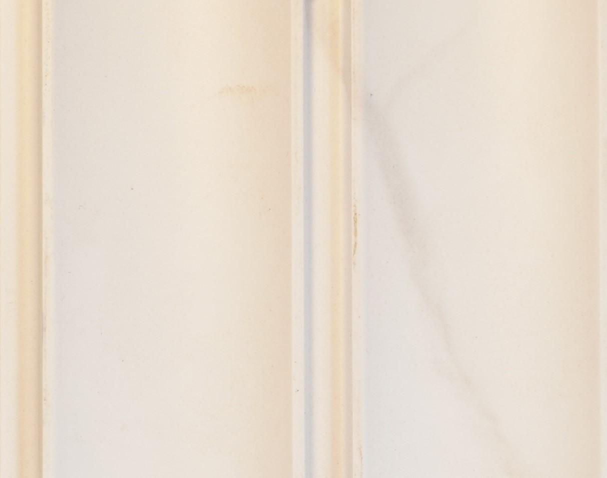 White Marble Scoop Large Mdf Louver & Stone 9x0.39 Ft - Pn 00105