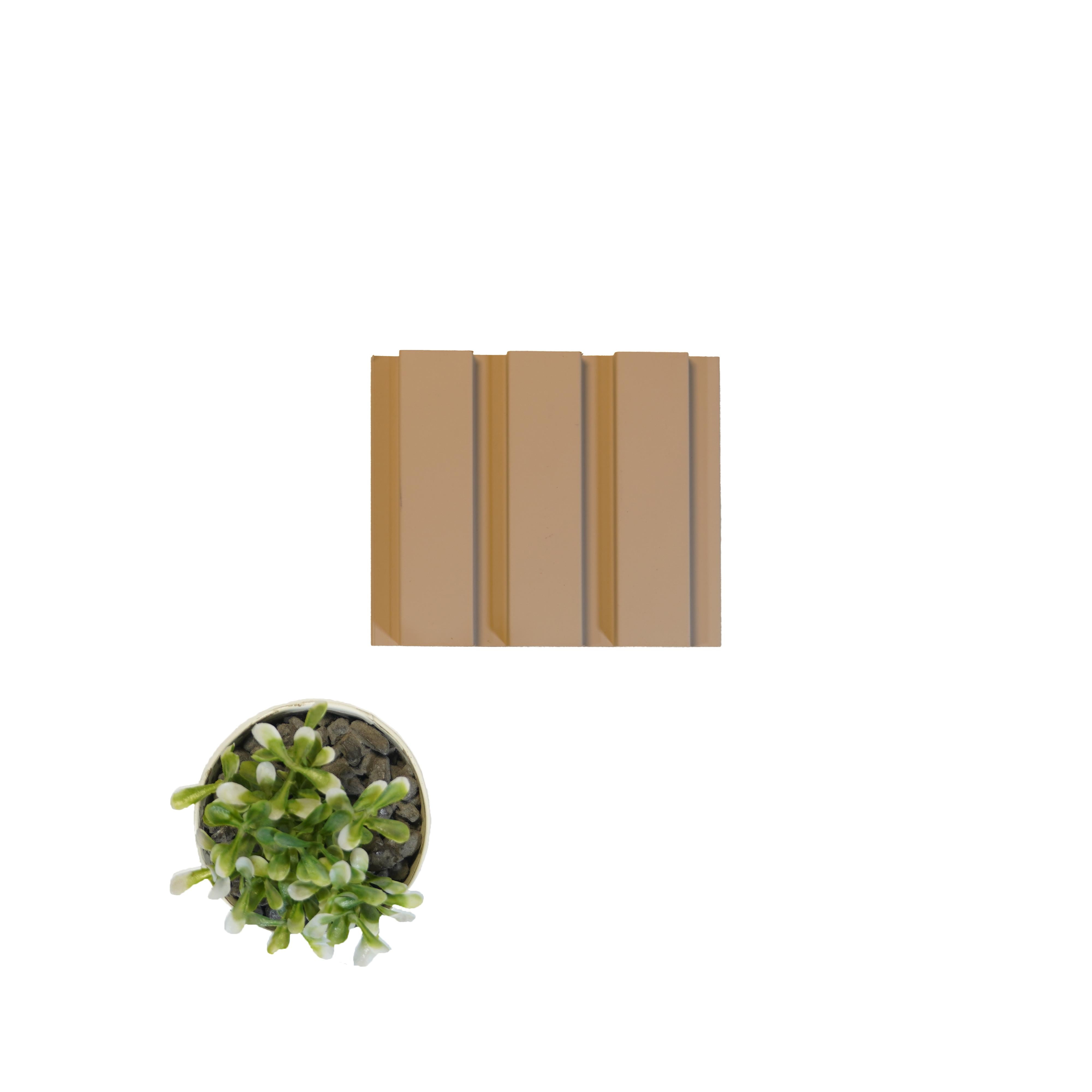 Grey Pastels Linear Mdf Louver Plain Colors 9x0.39 Ft - Pn 00107