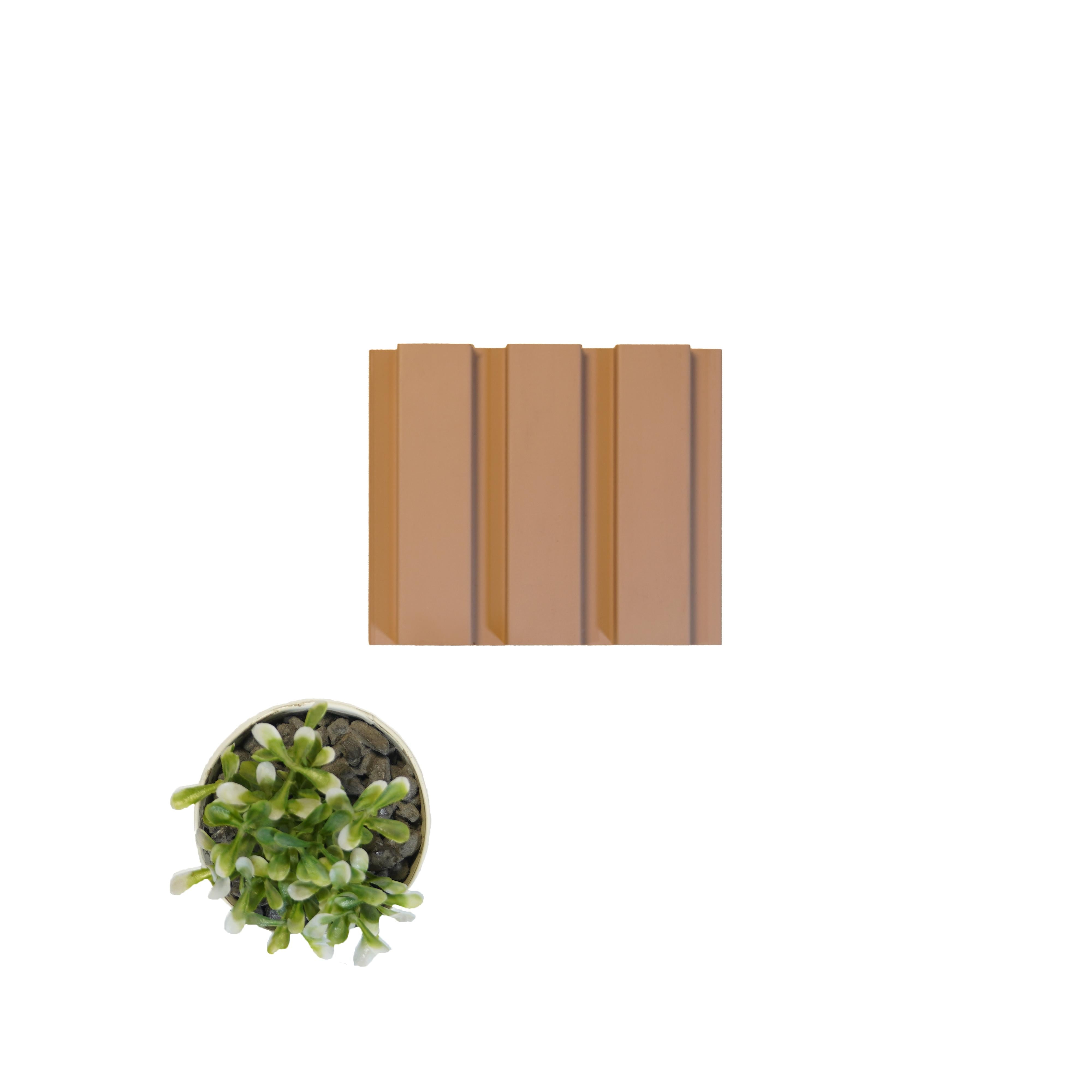 Brown Pastels Linear Mdf Louver Plain Colors 9x0.39 Ft - Pn 00108