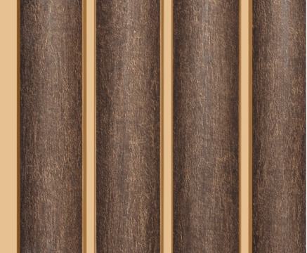 Ht 8 Ft X 5 Inch Charcoal Louvers Panel Wood Brown 8x0.42 - Pn 00129