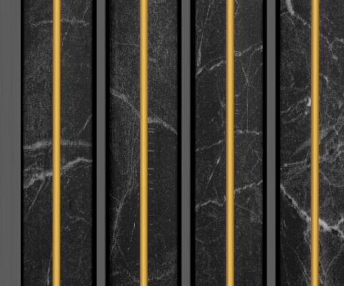 Ht 8 Ft X 5 Inch Charcoal Louvers Panel Marble & Stone Black 8x0.42 - Pn 00137