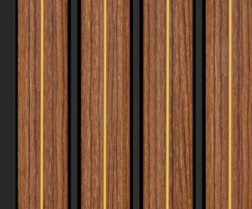 Ht 8 Ft X 5 Inch Charcoal Louvers Panel Wood Brown 8x0.42 - Pn 00140