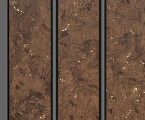 Ht 8 Ft X 5 Inch Charcoal Louvers Panel Marble & Stone Brown 8x0.42 - Pn 00145