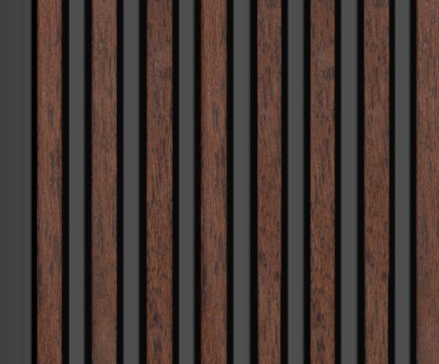 Ht 8 Ft X 5 Inch Charcoal Louvers Panel Wood Multi Colour 8x0.42 - Pn 00159