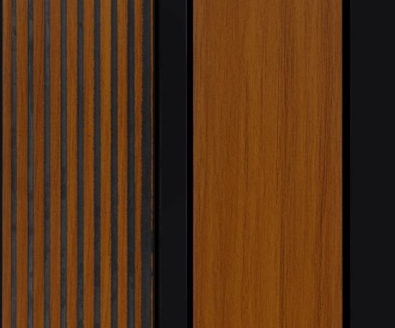 Ht 8 Ft X 5 Inch Charcoal Louvers Panel Wood Brown 8x0.42 - Pn 00166