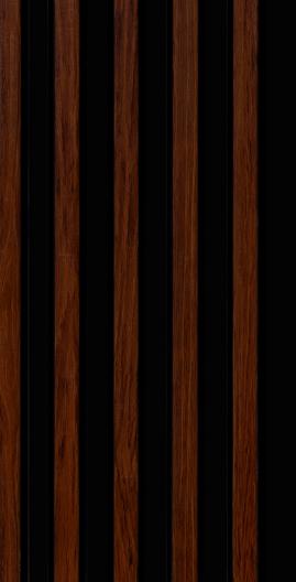 Ht 8 Ft X 5 Inch Charcoal Louvers Panel Wood Brown 8x0.42 - Pn 00169