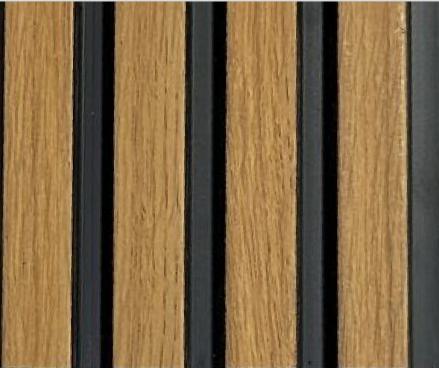 Ht 8 Ft X 5 Inch Charcoal Louvers Panel Wood Brown 8x0.42 - Pn 00176