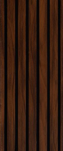 Charcoal Louvers Panel Wood Brown 8x0.41 Ft - Pn 00211