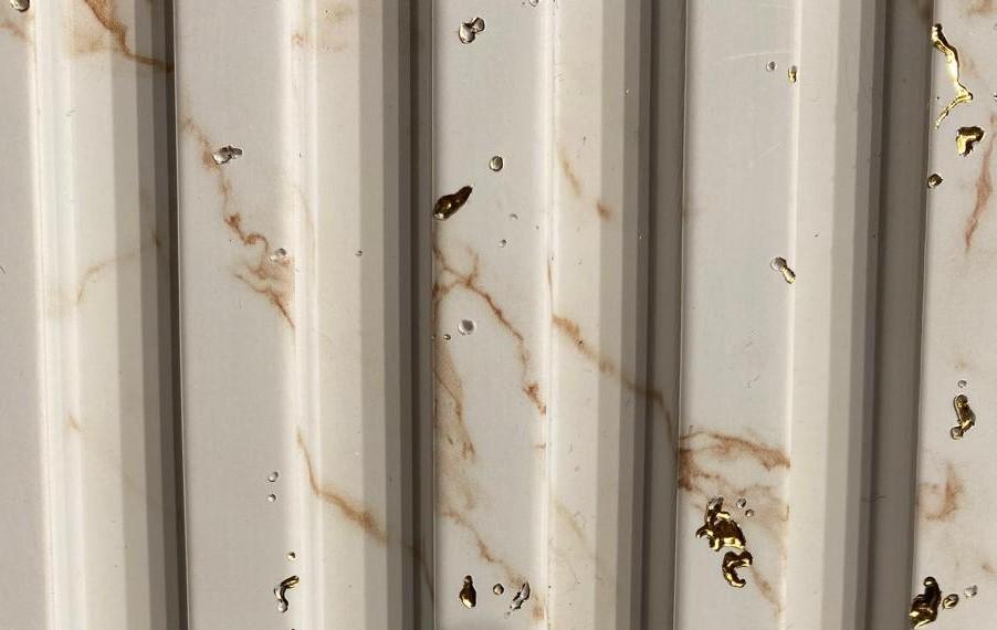 Charcoal Louvers Panel Marble & Stone Brown 8x0.41 Ft - Pn 00545