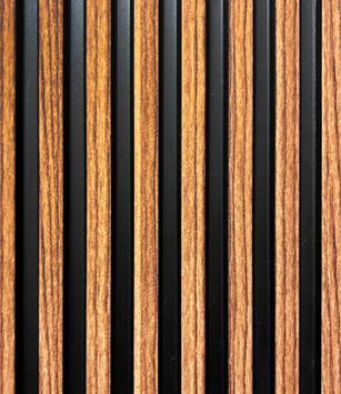 Octa Design Charcoal Louvers Wood Brown 8x0.41 Ft - Pn 00838