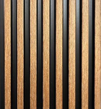 Octa Design Charcoal Louvers Wood Brown 8x0.41 Ft - Pn 00839