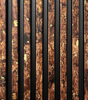 Octa Design Charcoal Louvers Marble & Stone Brown 8x0.41 Ft - Pn 00840