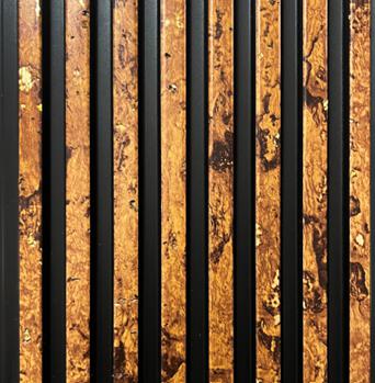 Octa Design Charcoal Louvers Marble & Stone Brown 8x0.41 Ft - Pn 00841