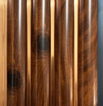 Floto Design Charcoal Louvers Wood Brown 8x0.41 Ft - Pn 00849