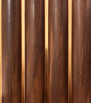 Floto Design Charcoal Louvers Wood Brown 8x0.41 Ft - Pn 00854