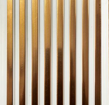Octa Design Charcoal Louvers Metallic Gold 8x0.41 Ft - Pn 00857