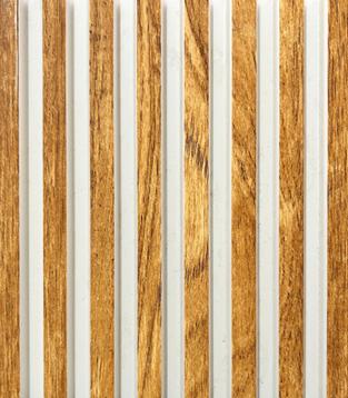 Octa Design Charcoal Louvers Wood Brown 8x0.41 Ft - Pn 00858