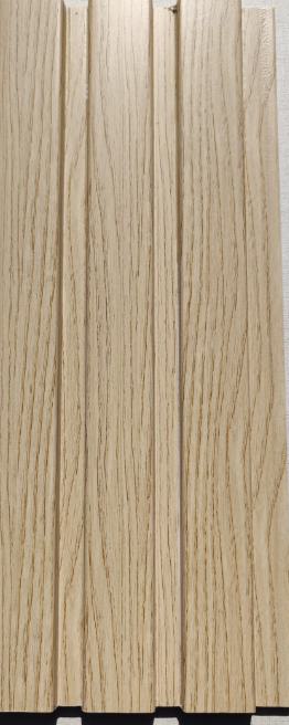Ex Series Charcoal Louvers Wood Beige 8x0.41 Ft - Pn 00868