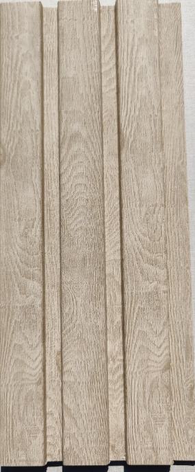 Ex Series Charcoal Louvers Wood Beige 8x0.41 Ft - Pn 00884