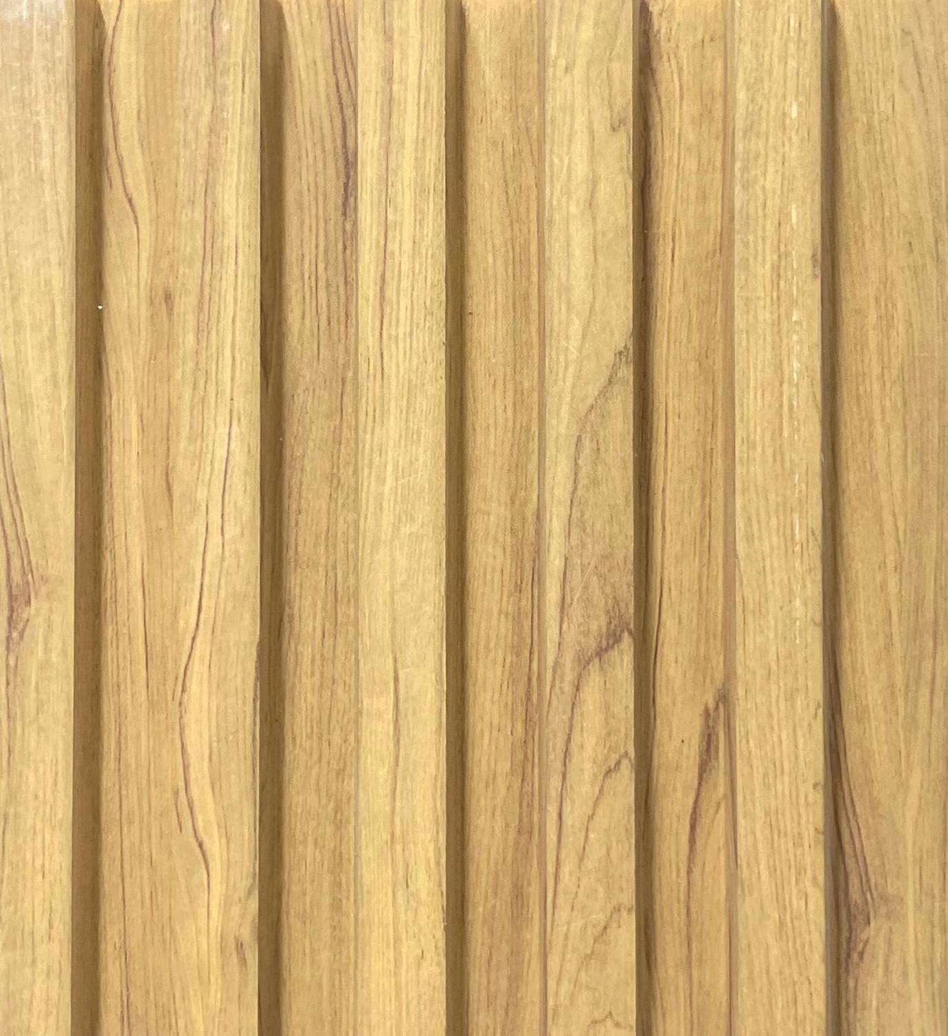 Charcoal Louvers Panel Wood Brown 8x0.41 Ft - Pn 00900