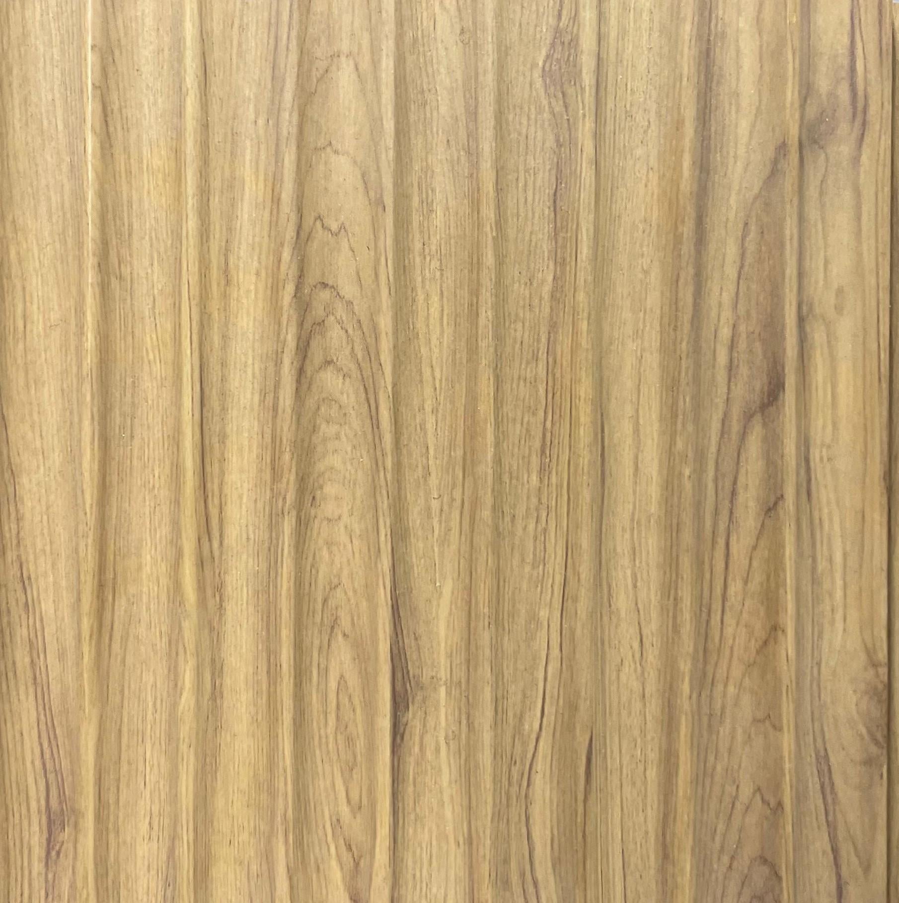 Charcoal Louvers Panel Wood Brown 8x0.41 Ft - Pn 00901