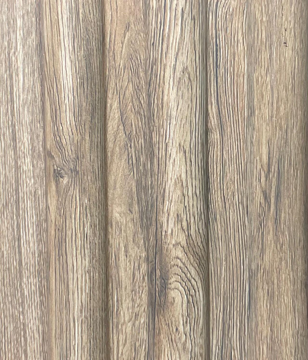 Charcoal Louvers Panel Wood Brown 8x0.41 Ft - Pn 00905