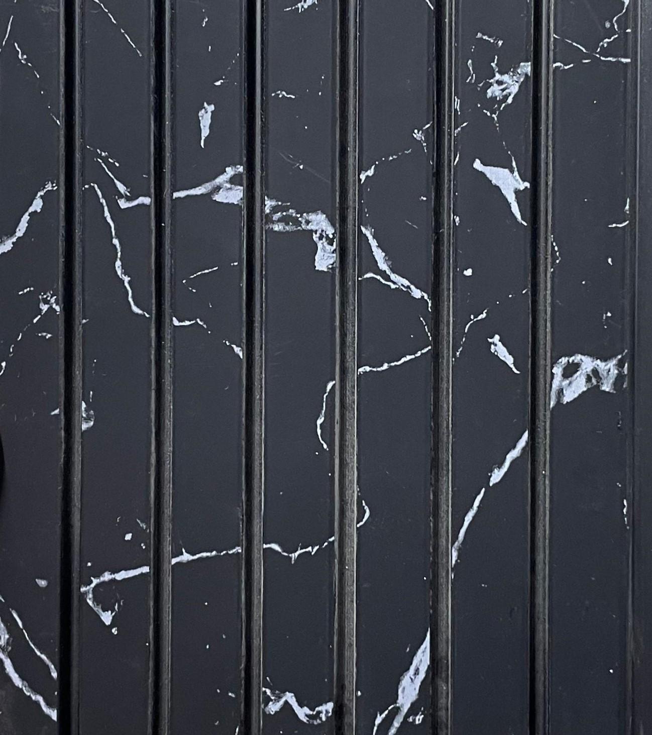 Charcoal Louvers Panel Wood Black 8x0.41 Ft - Pn 00908