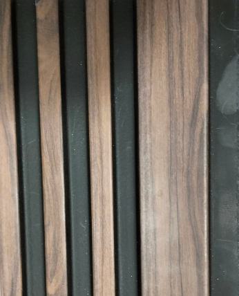 Brown Wood Charcoal Panel Louver 8x0.42 Ft - Pn 01422