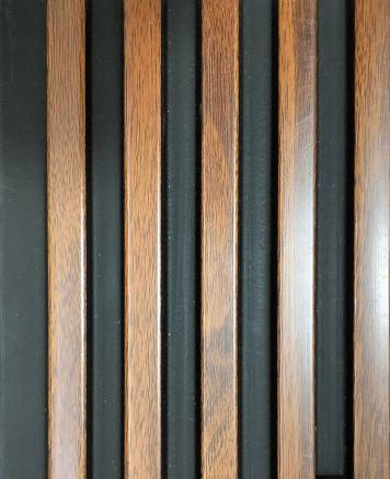 Brown Wood Charcoal Panel Louver 8x0.42 Ft - Pn 01429