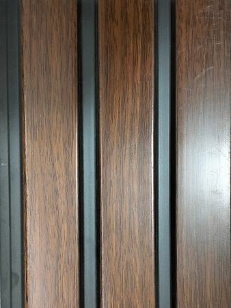Brown Wood Charcoal Panel Louver 8x0.42 Ft - Pn 01433
