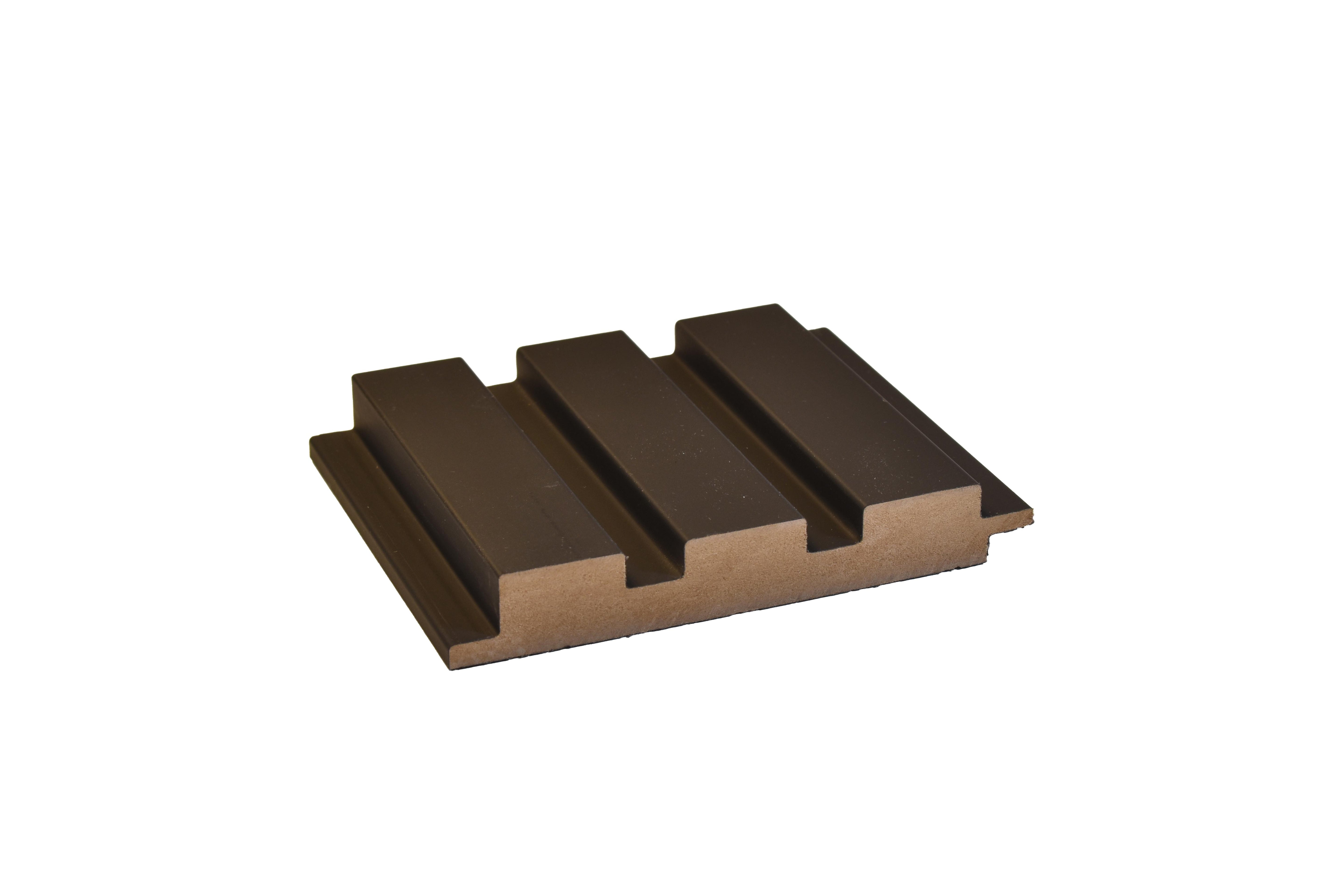Soft Black Mdf Louvers Panel Plain Colors 9x0.39 Ft - Pn 01636