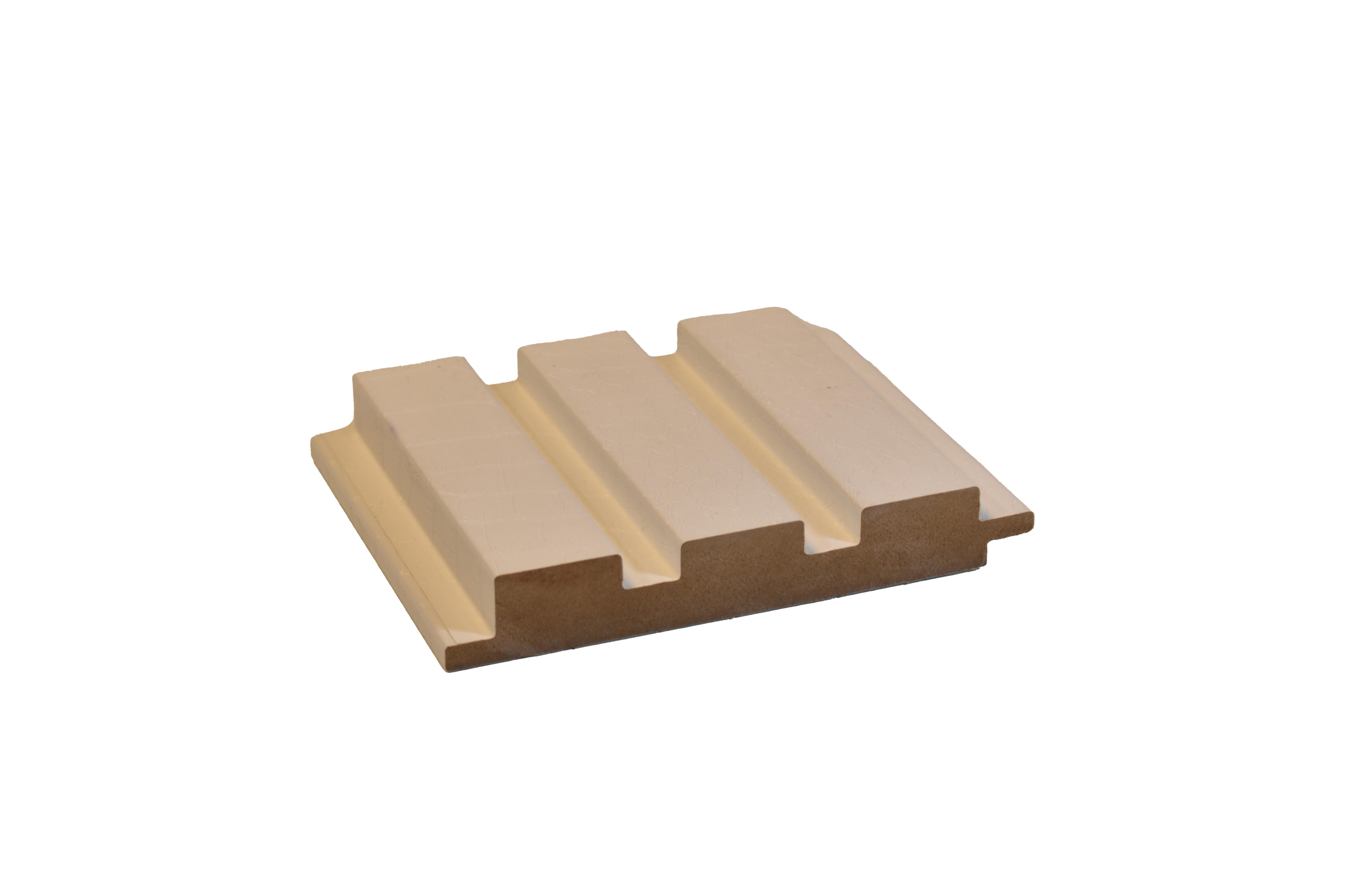 Faux Crocodile Mdf Louvers Fabric White 9x0.39 Ft - Pn 01638