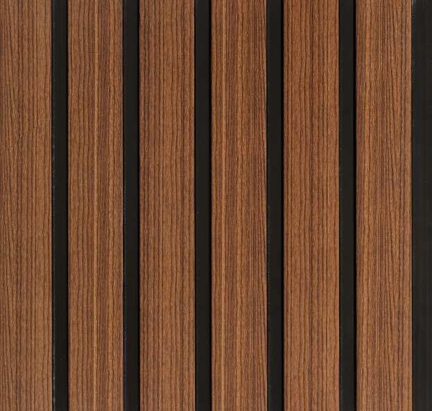 Zebra Wood Charcoal Louvers Brown 8x1 Ft - Pn 01645