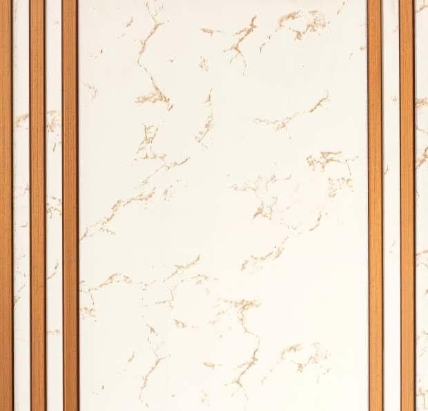 Orange Marble Charcoal Louvers & Stone White 8x1 Ft - Pn 01649