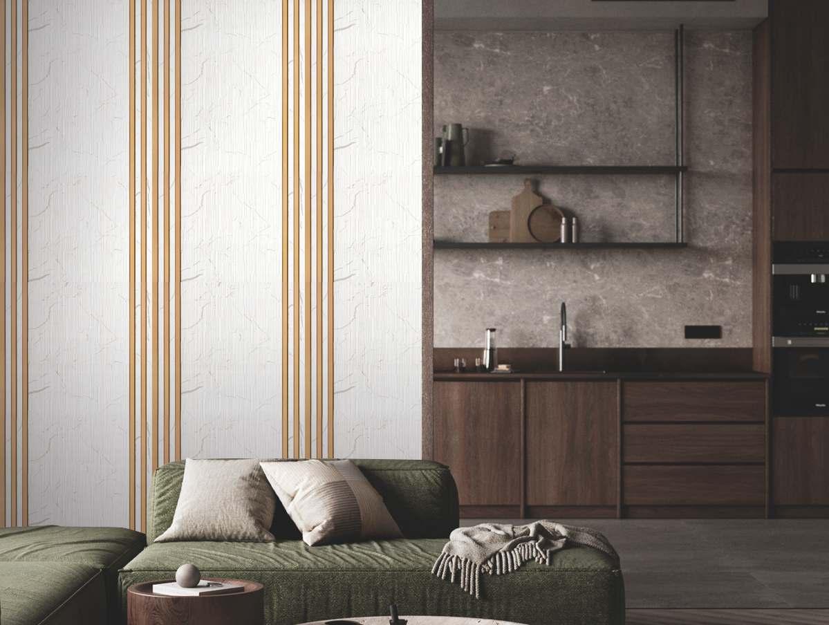 White Bricks Charcoal Louvers Marble & Stone 8x1 Ft - Pn 01650